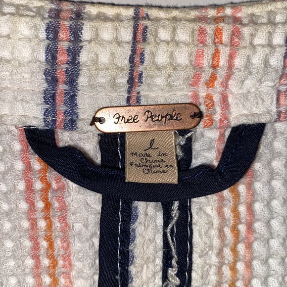 Free People Waffle Knit Zip Cropped Jacket - Picture 6 of 8